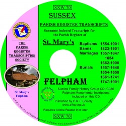 Felpham Parish Register & Monumental Inscriptions